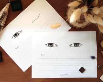 Hooded Eyes - Makeup Face Chart - Single Eye Display Set - A4 Layout - Klaire de Lys Designs