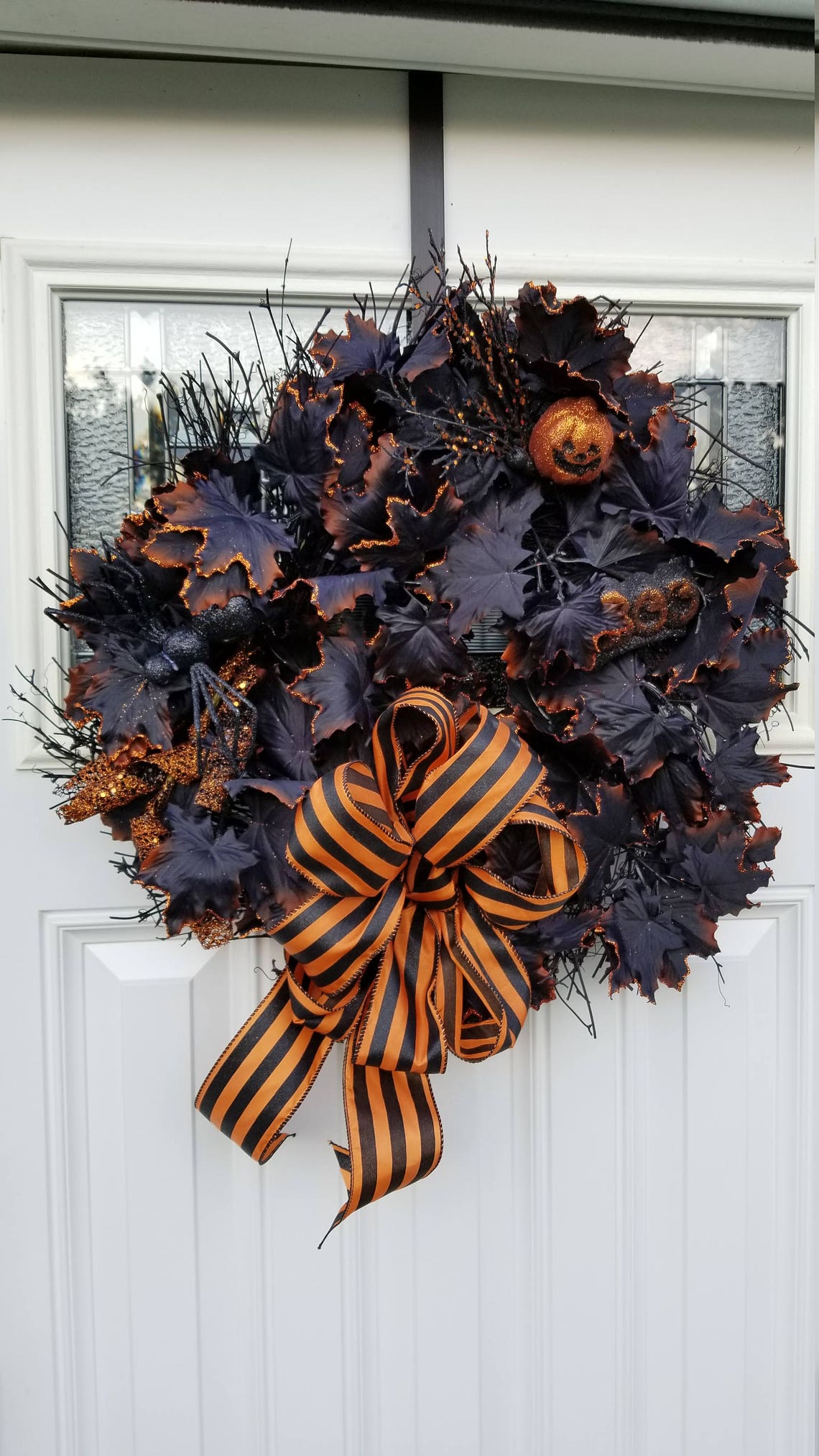 Halloween Wreath Wreath with Halloween Accents Halloween Etsy