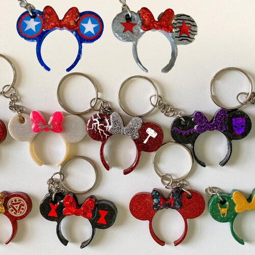 Villaininspired Mickey Ear Keychain Etsy