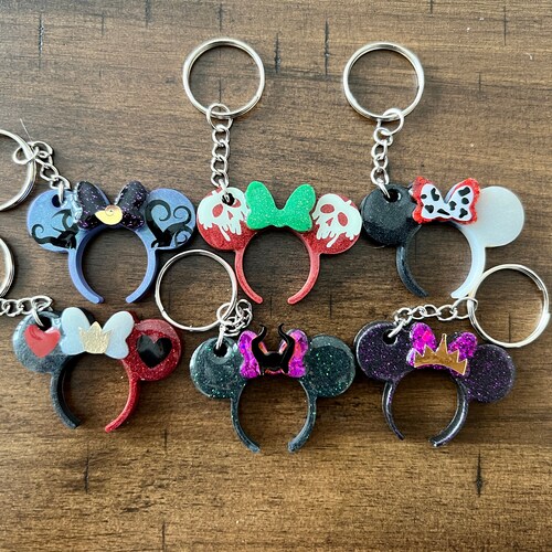 Villaininspired Mickey Ear Keychain Etsy