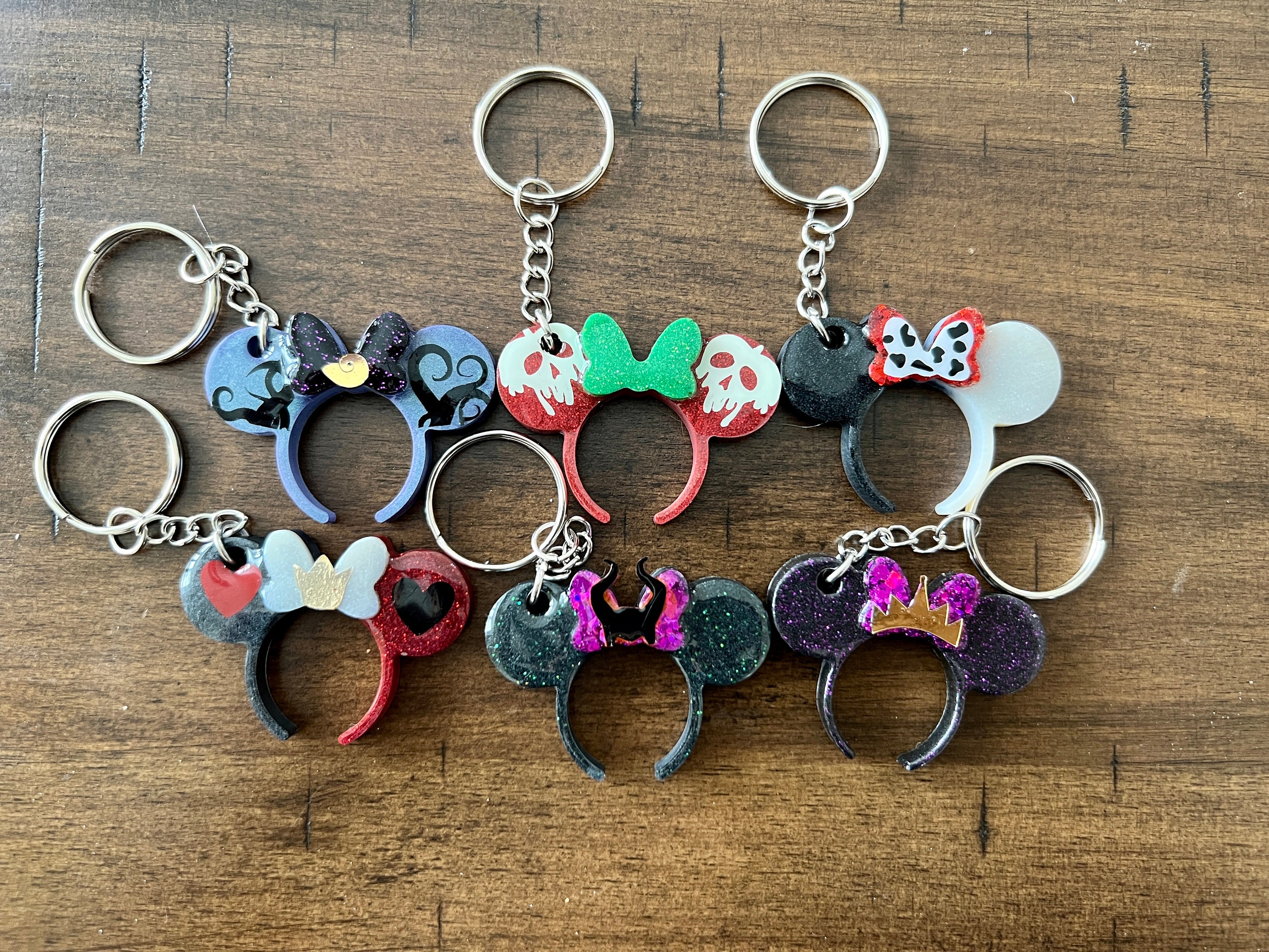 Disney® Villains - Cotton - Coin Purse - Keychain - Wallet - Key Fob - Key  Ring - Made with Licensed Fabric
