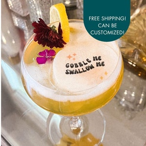 Gobble Me WAP Thanksgiving Friendsgiving edible cocktail toppers | cocktail garnishes