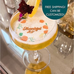 Thankful AF Thanksgiving Friendsgiving edible drink toppers | cocktail garnishes