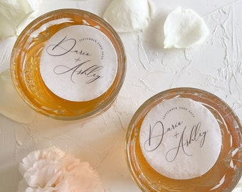 50-1000 Personalized Edible Drink Toppers: Monogram Cocktail Garnishes