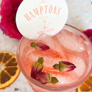 Personalized Bachelorette Edible Cocktail Toppers: Destination Girls Club