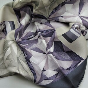 CARTIER SCARF, "Tank Ring" Motif, 100% Silk with Tag, Made in Italy, Vintage Scarf image 1