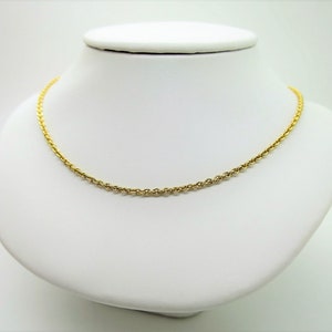 CARTIER CHAIN, 18kt Yellow Gold, 16 Inches Long, Secure Mid-Weight Gauge for Pendants, Cartier Box & Certificate, Cartier Necklace image 5
