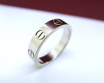 AUTHENTIC CARTIER Size 46 (3.75US) LOVE Band Ring with Cartier Red Box and Certificate of Authenticity