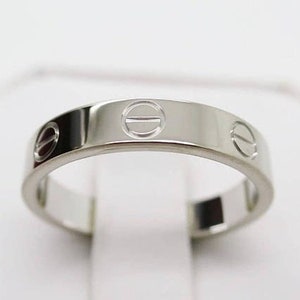 CARTIER LOVE Band, Size 52 (6 US), 18kt White Gold, Cartier Love Ring, Cartier B4085100, Gifts for Women, Wedding Ring, Vintage Cartier image 2