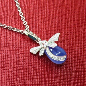 CARTIER PENDANT & CHAIN, "Dragonfly" Limited Edition of 60, 18kt w Lavender Blue Calcedony + Diamonds, Cartier Red Box, Cartier Paperwork image 10