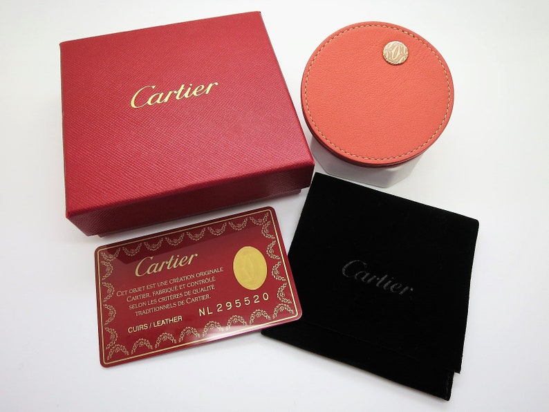CARTIER MIRROR, Small Hand Mirror, Compact Style for Purse or Briefcase with Cartier Box & Certificate image 7