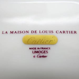 CARTIER PORCELAIN BOX, "Maison de Louis Cartier" Motif w 24kt Trim, Ring Dish for Vanity or Bedside, Cartier Box, Limoges, Cartier Jewelry image 4