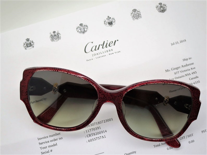 CARTIER TRINITY SUNGLASSES, Luxury Edition in Signature Cartier Red, Womens Sunglasses, Designer Sunglasses, Cartier Eye Wear, Gifts for Her zdjęcie 8