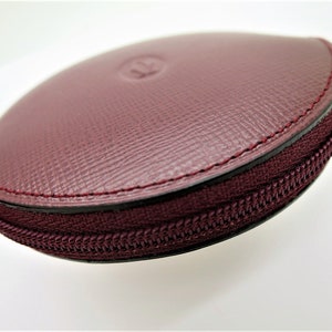 CARTIER COIN PURSE in Bordeaux Cowhide with Zipper includes Cartier Red Box and Certificate