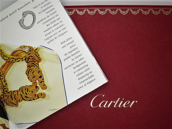 AUTHENTIC CARTIER SCARF in Silk with Vintage Brac… - image 3