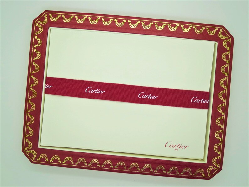 CARTIER DESK TRAY & Paper, Cartier Collector Tray, Cartier Stationery, Cartier Paper, Cartier Writing Instruments, Cartier Red, Office Gift image 7