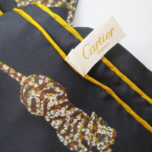 CARTIER SCARF, "Pantheres" Weave, 100% Silk, Includes Cartier Tag & Box, Made in France, Cartier Foulard Soie, Vintage Scarf, Luxury Scarves image 2