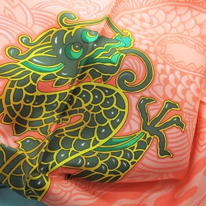 CARTIER SCARF, "Le Baiser du Dragon" Edition, 100% Silk, Handstitched Hem, with Cartier Tag, Cartier Foulard Soie, Vintage Scarf, Dragons image 2