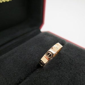 CARTIER LOVE Band, Size 48 (4.75 US), 18kt Rose Gold w Cartier Box & Certificate, Cartier B4085200, Cartier B4085248, Cartier Pink Love Ring image 3