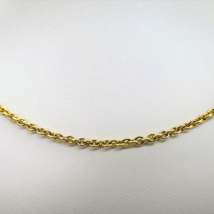 CARTIER CHAIN, 18kt Yellow Gold, 16 Inches Long, Secure Mid-Weight Gauge for Pendants, Cartier Box & Certificate, Cartier Necklace image 4