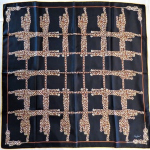 CARTIER SCARF, "Pantheres" Weave, 100% Silk, Includes Cartier Tag & Box, Made in France, Cartier Foulard Soie, Vintage Scarf, Luxury Scarves image 7