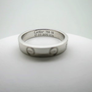 CARTIER LOVE RING, Size 5.5 (50), 18kt White Gold image 2