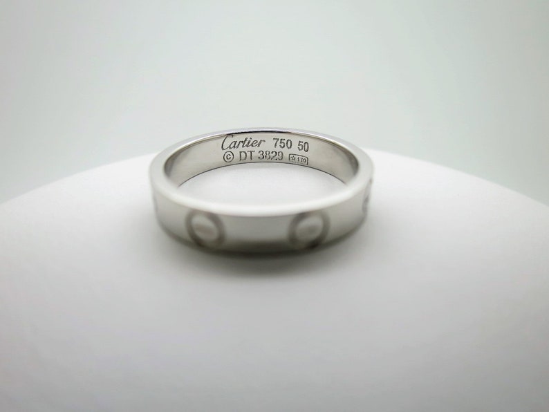 CARTIER LOVE RING, Size 5.5 (50), 18kt White Gold image 2