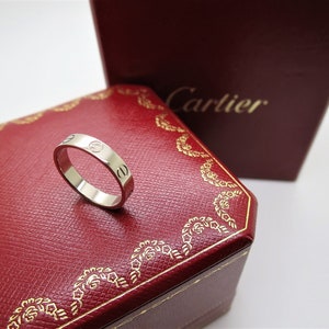 CARTIER LOVE BAND, Size 6.25 (52), 18kt White Gold Love Ring, Cartier Love Ring, Cartier B4085100, Cartier B4085152, Gifts for Her image 6