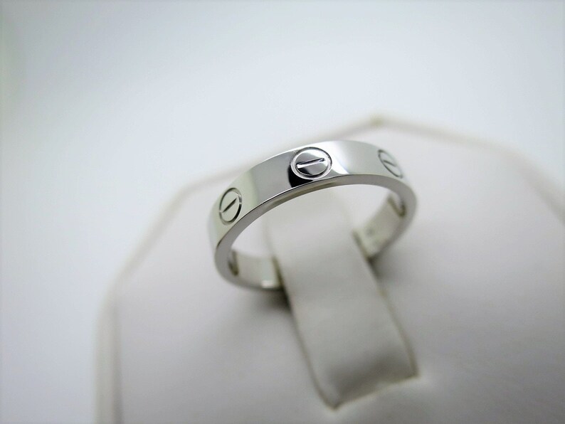 CARTIER LOVE RING, Size 5.5 (50), 18kt White Gold image 1
