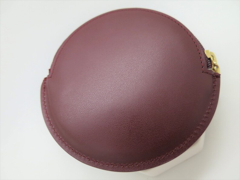 CARTIER COIN PURSE, Burgundy Cowhide w Golden Appointments, Cartier Box w Booklet & Certificate, Cartier Wallet, Leather Goods, Coin Pouch image 3