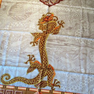 CARTIER SCARF, "Le Baiser du Dragon" Edition, 100% Silk, Includes Cartier Tag & Certificate, Cartier Red Box, Foulard Soie, Vintage Scarves image 2