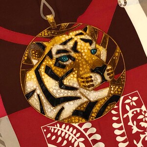 CARTIER SCARF, "Inde Mystérieuse" Tiger Decor, 100% Silk, Cartier Tag & Certificate, Cartier Foulard Soie, Vintage Scarf, Cartier Panther image 1