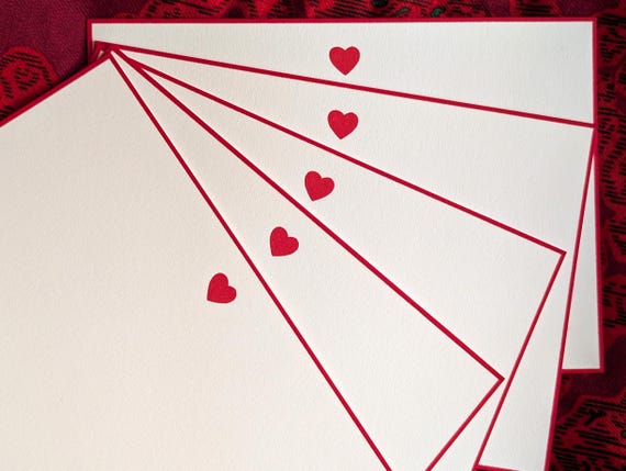 Cartier ノート2冊セット 白赤 豹デザイン　24時間限定！ Cartier Note Cards, Set of 12 Heart and Panther Design Refill Set