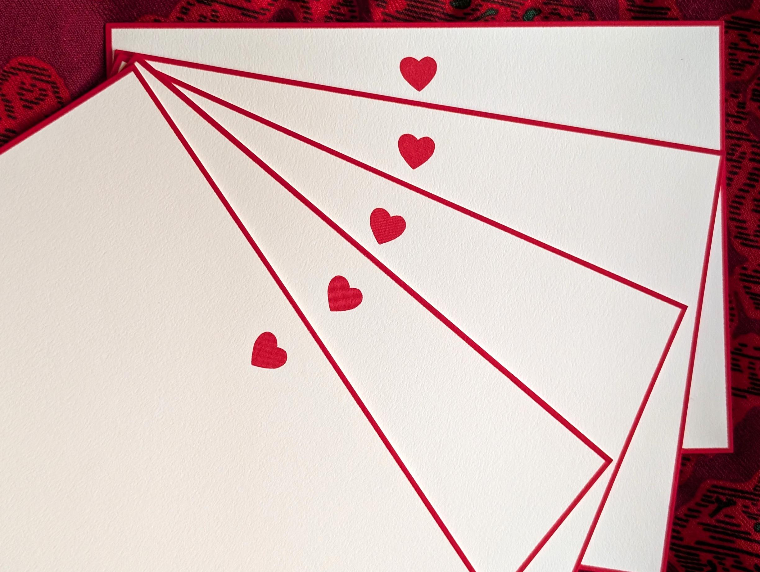 Cartier Note Cards, Set of 12 Heart and Panther Design Refill Set