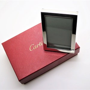 CARTIER PHOTO FRAME, Handmade of Solid Silver w Wood Back, Circa 1950's, Picture Frame, Gifts for Women, Gifts for Men, Vintage Cartier image 6