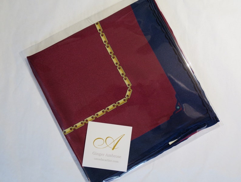 CARTIER SCARF, Modelo "C Monograma", Pañuelo 100% Seda, Made in France, Cartier Foulard Soie, Pañuelo Vintage, Seda de Lujo imagen 9