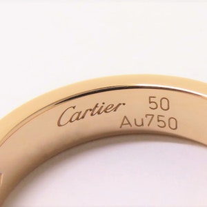 CARTIER LOVE BAND, Size 5.5 (50), 18kt Rose Gold w Diamond, Original Box & Certificate, ref. B4050700, ref. B4050750, Gifts for Her, Rings image 8