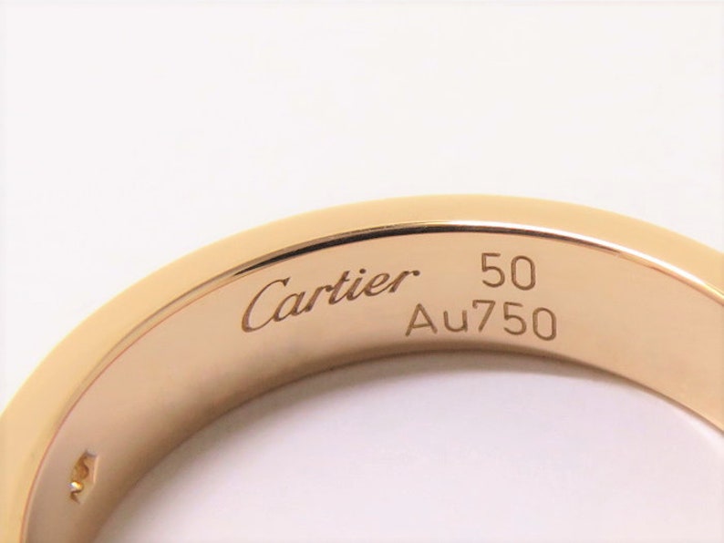 CARTIER LOVE BAND, Size 5.5 (50), 18kt Rose Gold w Diamond, Original Box & Certificate, ref. B4050700, ref. B4050750, Gifts for Her, Rings image 8