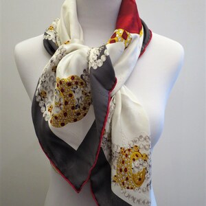 CARTIER SCARF, "Panthere Royale" Motif, 100% Silk, Made in Italy, Cartier Box & Certificate, Foulard Soie, Vintage Scarf, Luxury Scarves image 5