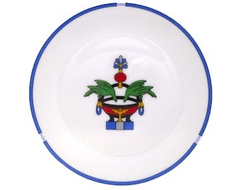 Vintage CARTIER Ring Dish crafted of fine Porcelain by Limoges in the Lapis Blue La Maison Venitienne china pattern