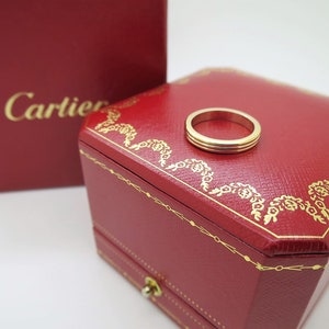 CARTIER TRINITY Wedding Ring, Size 49 (5 US), 18kt 3-Gold Band, Cartier Box & Certificate, Cartier B4052200, Cartier B4052249, Stacking Ring image 8
