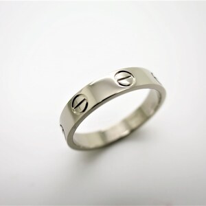 CARTIER LOVE BAND, Size 6.25 (52), 18kt White Gold Love Ring, Cartier Love Ring, Cartier B4085100, Cartier B4085152, Gifts for Her image 2