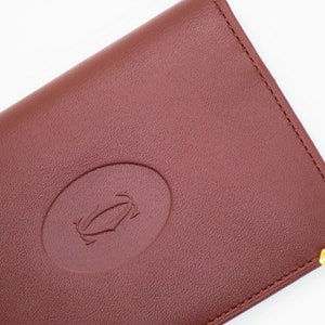 CARTIER CC WALLET in Signature Burgundy with Cartier Red Box and Certificate of Authenticity