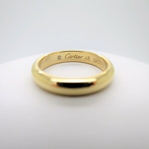 CARTIER WEDDING Ring, Size 48 (4.75 US), 3.5mm Wide, Yellow Gold 18kt, Cartier 1895 Wedding Ring, Cartier B4031200, Cartier B4031248 image 2
