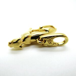 CARTIER PANTHER NECKLACE Beautiful 18kt Yellow Gold Pendant with Cartier Silk Cord and Certificate of Authenticity + Red Box