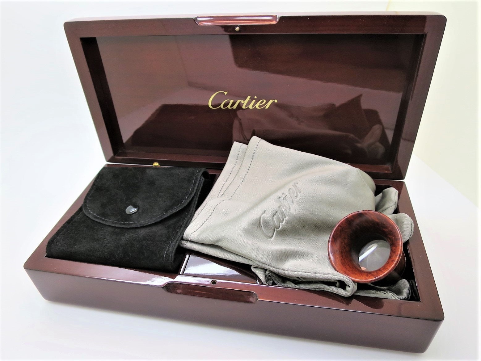 カルティエ♡時計ボックス AUTHENTIC CARTIER WATCH Storage Box Luxury Wood Model With