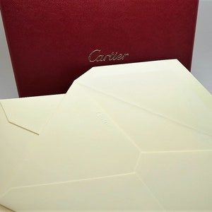 CARTIER STATIONERY, "Chinese Dragon" by Bill Glass for Cartier, Set of 5 w Envelopes & Box, Note Cards, Cartier circa 1990, Fine Stationery image 4