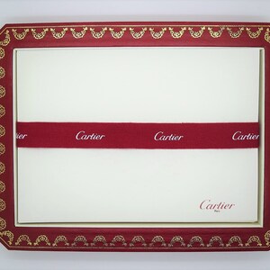 CARTIER DESK TRAY & Paper, Cartier Collector Tray, Cartier Stationery, Cartier Paper, Cartier Writing Instruments, Cartier Red, Office Gift image 2