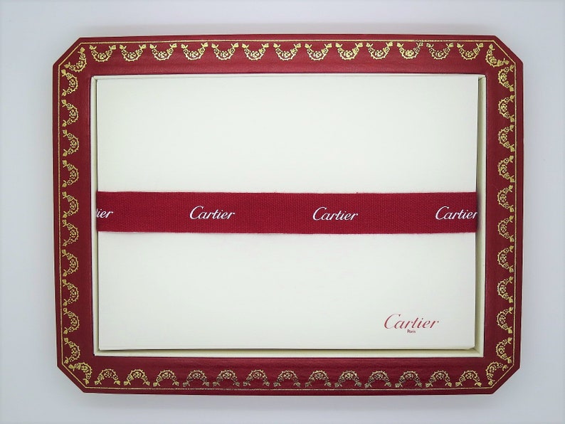 CARTIER DESK TRAY & Paper, Cartier Collector Tray, Cartier Stationery, Cartier Paper, Cartier Writing Instruments, Cartier Red, Office Gift image 2