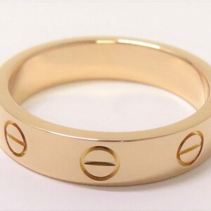 CARTIER LOVE BAND, Size 5.5 (50), 18kt Rose Gold w Diamond, Original Box & Certificate, ref. B4050700, ref. B4050750, Gifts for Her, Rings image 9